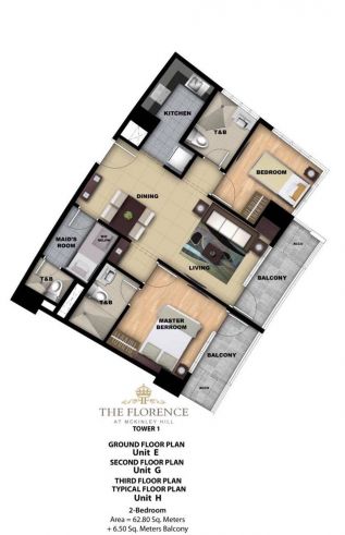 2 bedroom condo unit for Sale in The Florence Tower 1, Mckinley Hill Taguig City (2)
